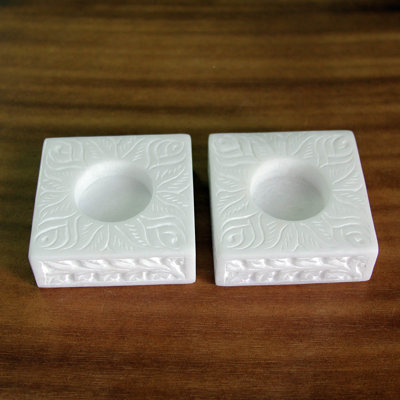 1'' H Stone Tabletop Tealight Holder