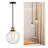 7.87"  1 - Light Single Pendant Light with Clear Glass Shade Fixtures Modern for Kitchen Island Hallway