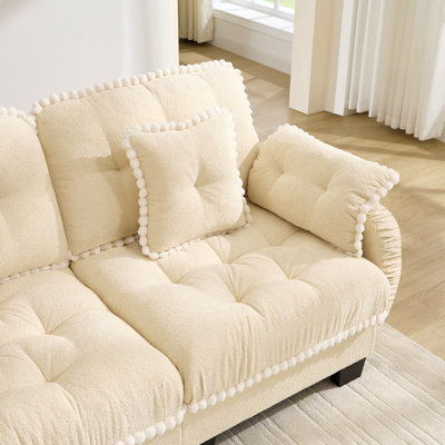 Canapé en forme de U avec 4 coussins Chenille Cloud