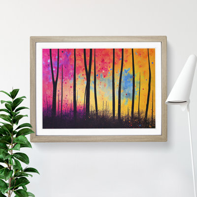 Splashed Forest Vol.6 Abstract - Framed Print