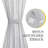 Linen Door Curtains, Dual Rod Pocket Semi Sheer Sidelight French Door Curtains for Kitchen Glass with Tieback for Privacy Protection, 1 Panel-1857717204-1857717210