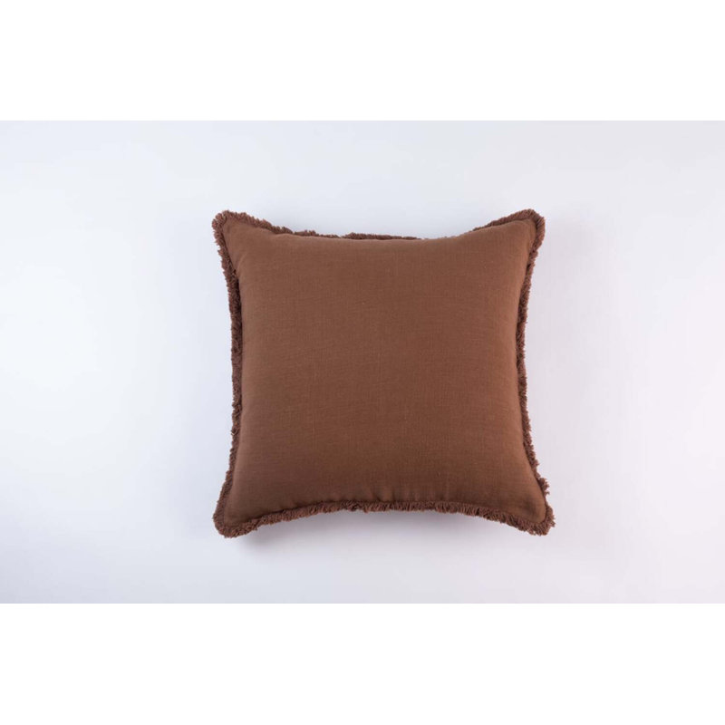 Preston Square Pillow Cover & Insert, Saddle