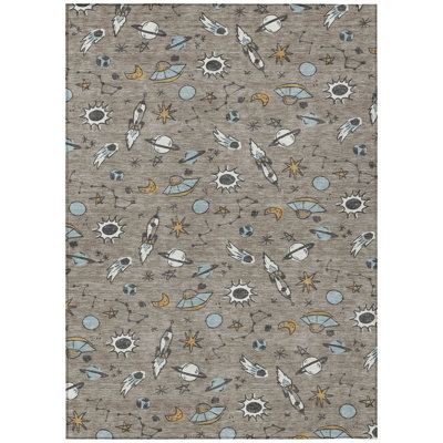 Machine Washable Indoor/Outdoor Chantille ACN2580 Kids Rug