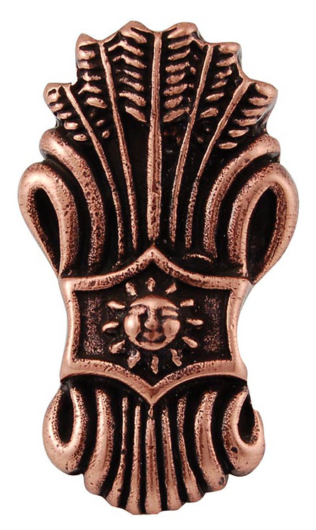 Poignée fantaisie Sforza 1,125 po, Cuivre antique
