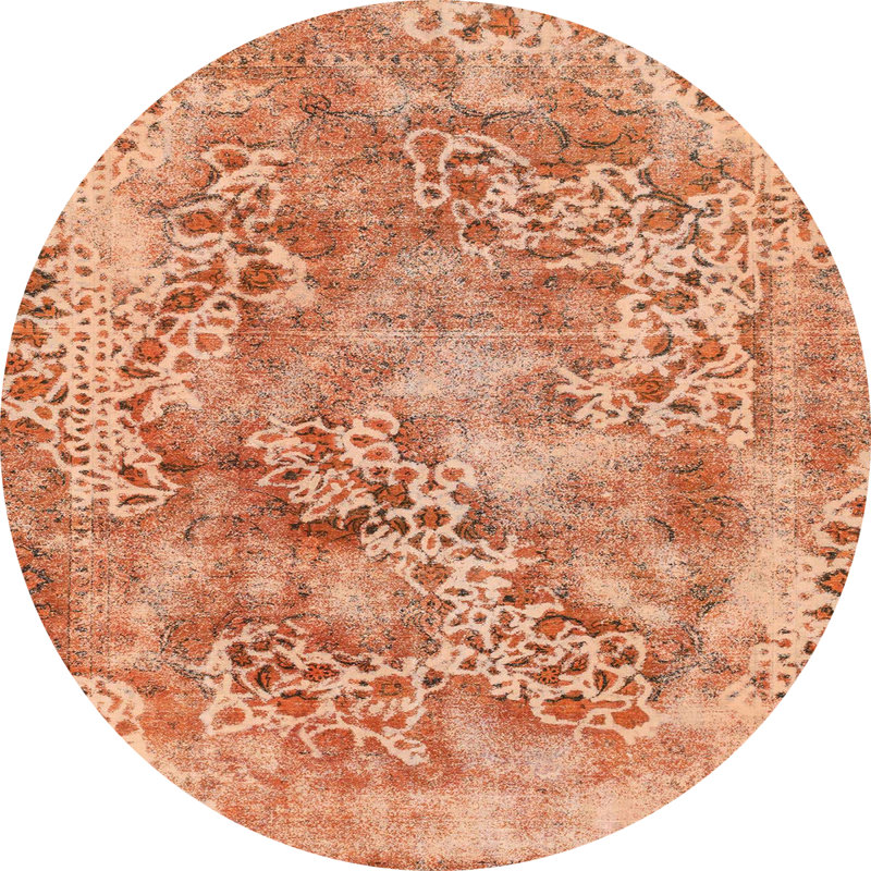 Abstract Indoor Rug, Round 5'