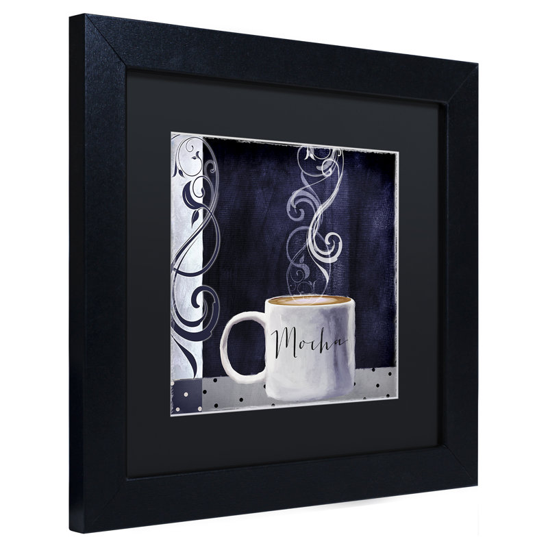 «Cafe Blue III» par Jadaya, impression encadrée, H 11 po x l 14 po x P 0,5 po, Noir