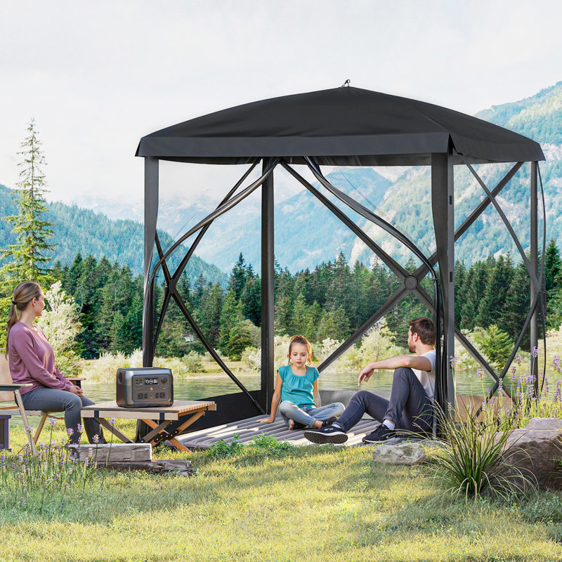 Tente de pop-up avec abri de jardin, Noir