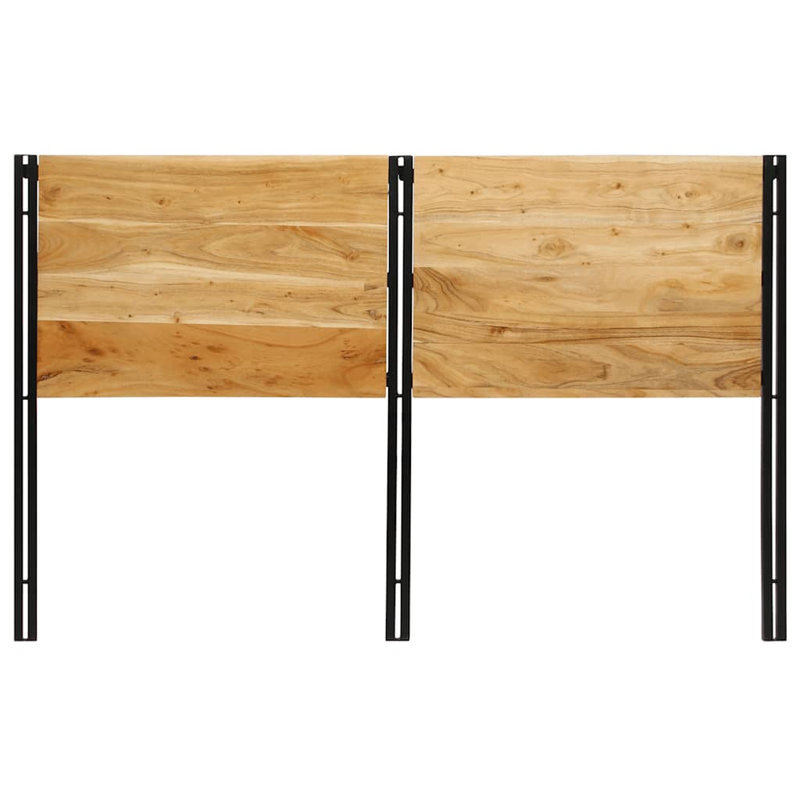 Headboard Solid Wood Acacia And Iron, 100cm H x 160cm W x 2cm D