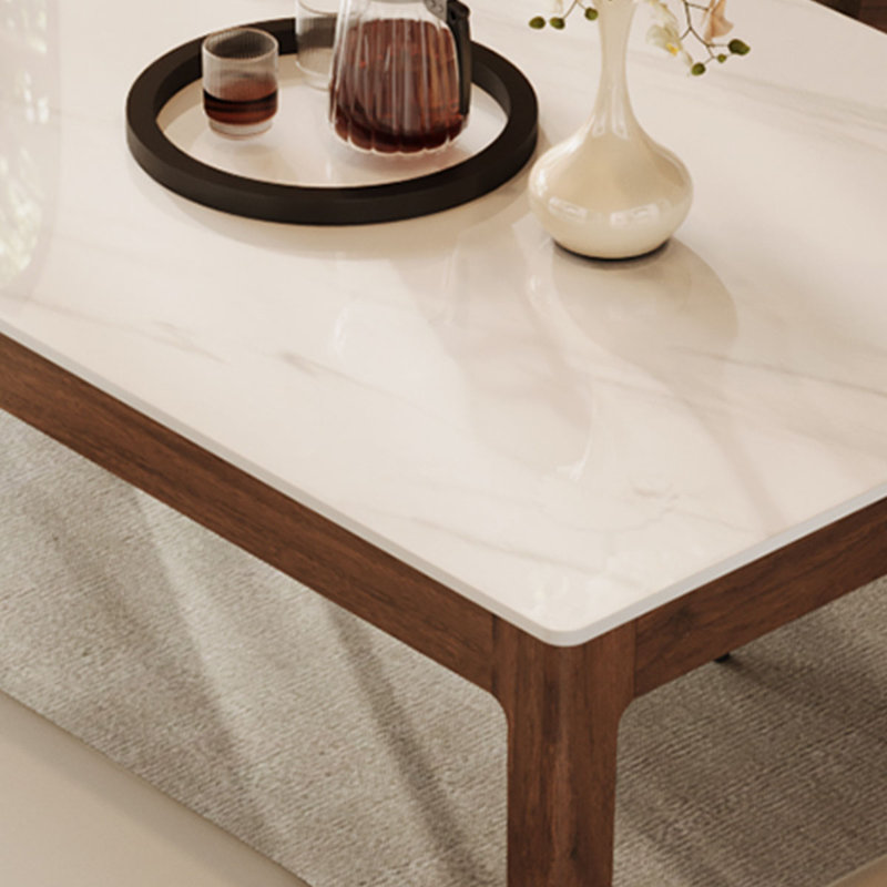 Table de salle à manger en dalle de granit en bois massif pour un usage domestique, H 29,9 po x L 47,2 po x l 29,5 po