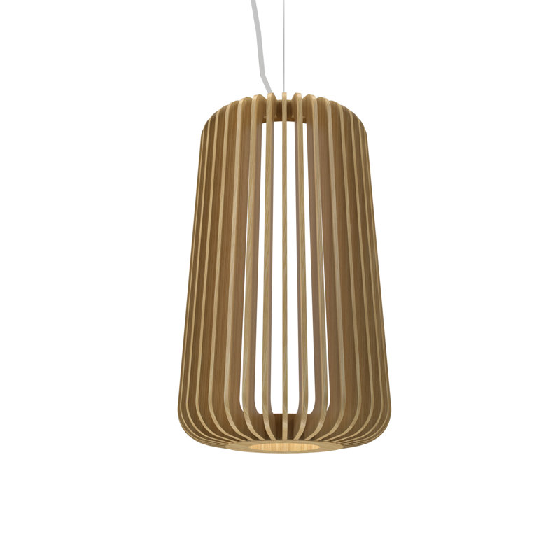 Stecche Di Legno 1 - Light Pendant, Sand, 12.68" H x 7.8" W x 7.8" D