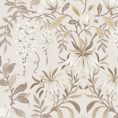 Papier peint doux naturel Laura Ashley Parterre