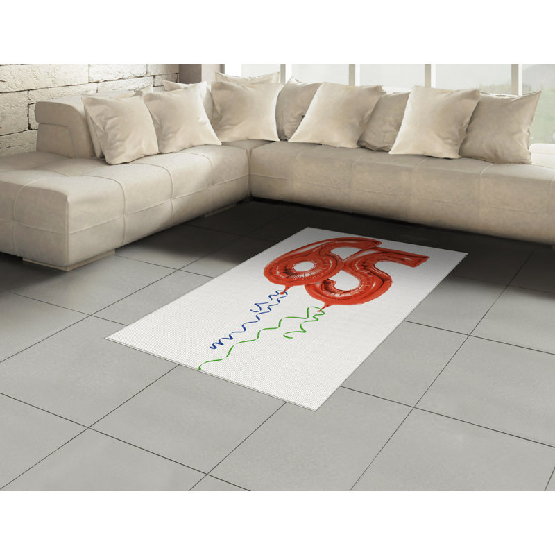 Tapis décoratif à longues fibres en polyester haute densité Party, Rectangle 2 pi 7 po x 5 pi