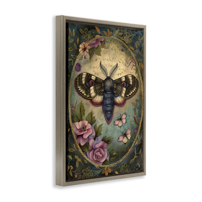 Cadre flottant rétro avec papillon et papillon rétro, design par The Dutch Lady