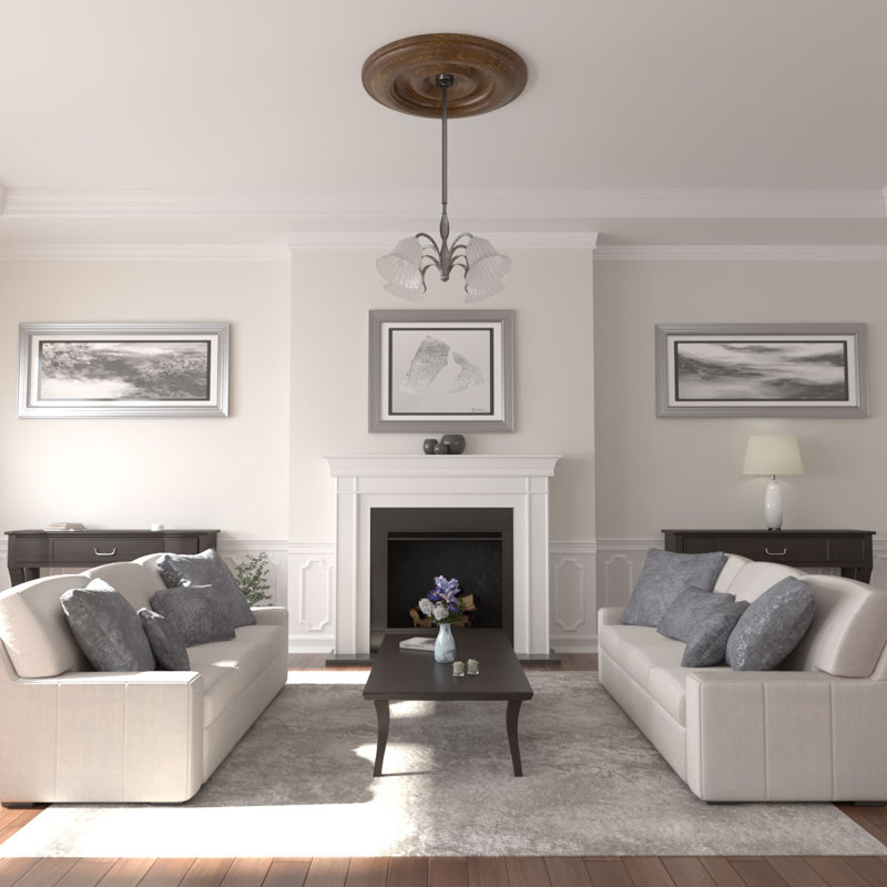 Médaillon de plafond Endurathane Classic, DO 44 1/2 po x P 4 po x P 4 po (convient aux auvents jusqu'à 8 1/4 po)
