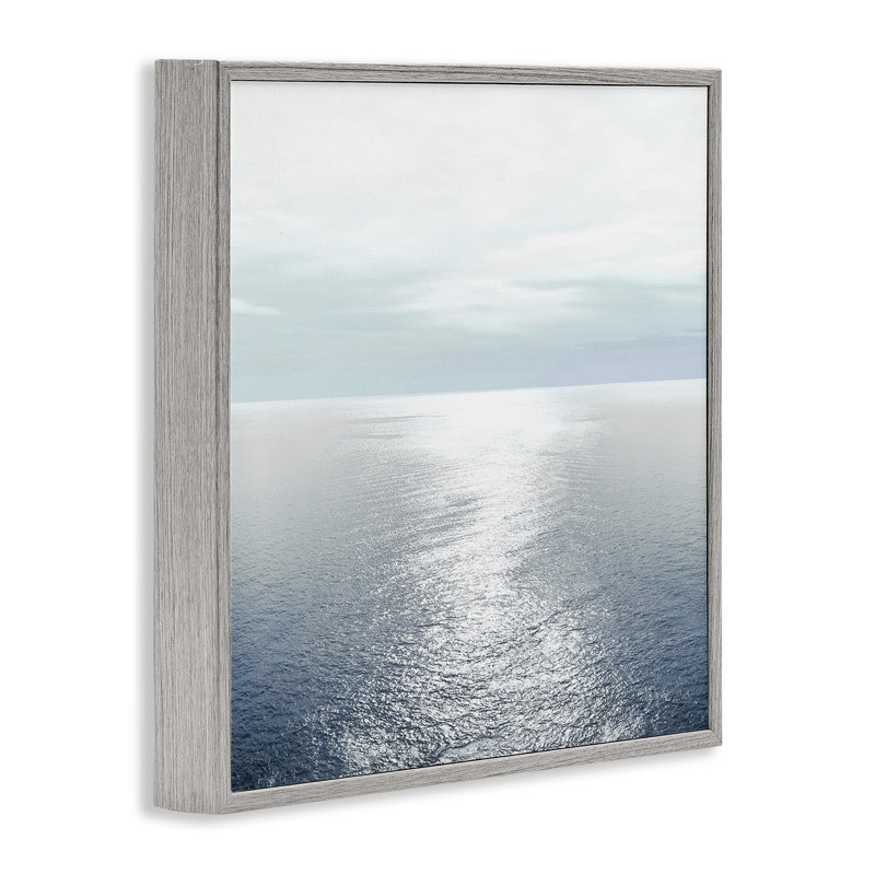 «Ocean Ripples Scenery» par Maggie Olsen, H 12 po x l 12 po x P 1,5 po, Estampe numérique Farmhouse