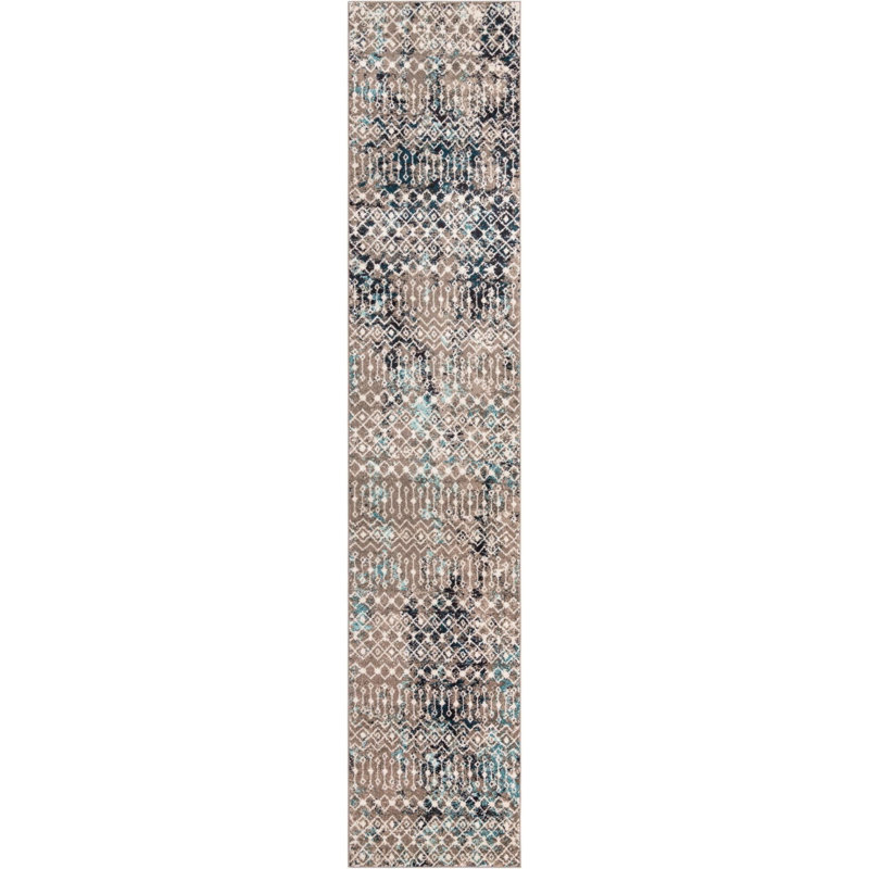 Geometric Indoor Rug, Runner 3'3" x 16'5"