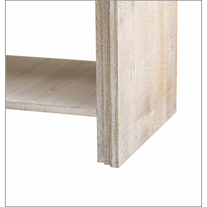 Versatile console table with Woven Wood Slats and Solid Wood Veneer,Suitable for Entryway, Hallway, Living Room,Foyer,Corridor