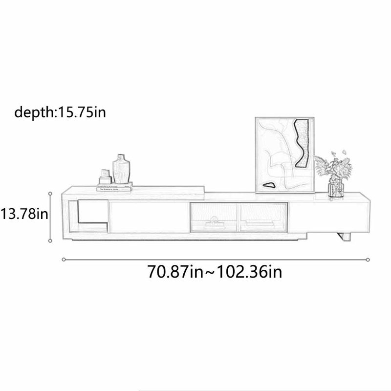 Multi-functional retractable simple TV cabinet