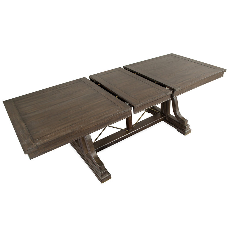 Ariyal Extendable Pine Solid Wood Base Dining Table