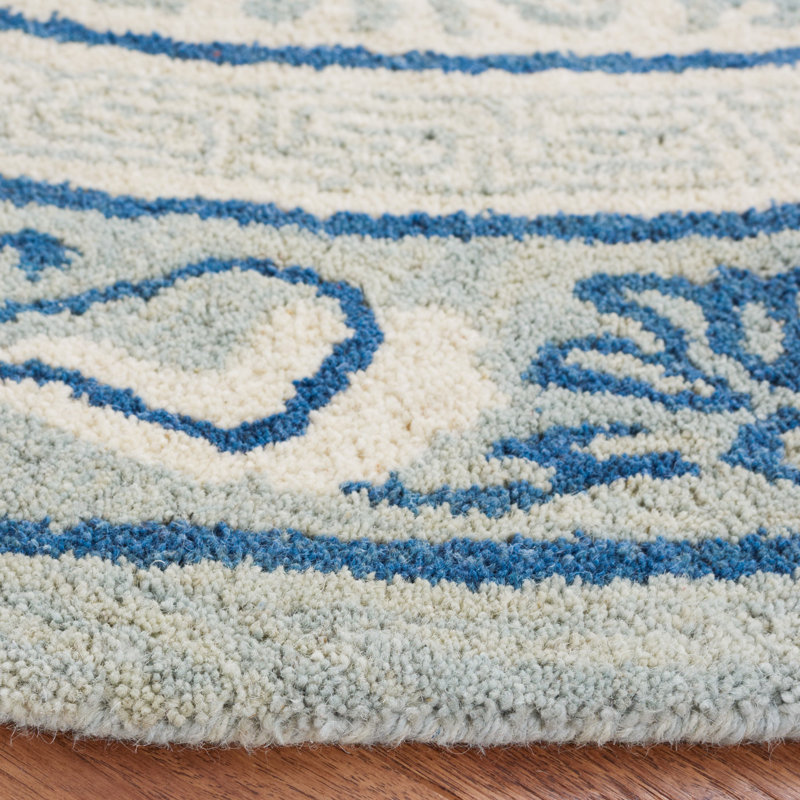 Edurne Hand Tufted Wool Oriental Rug, Round 6'