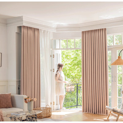 Chenille Room Darkening Curtain Panel Pair