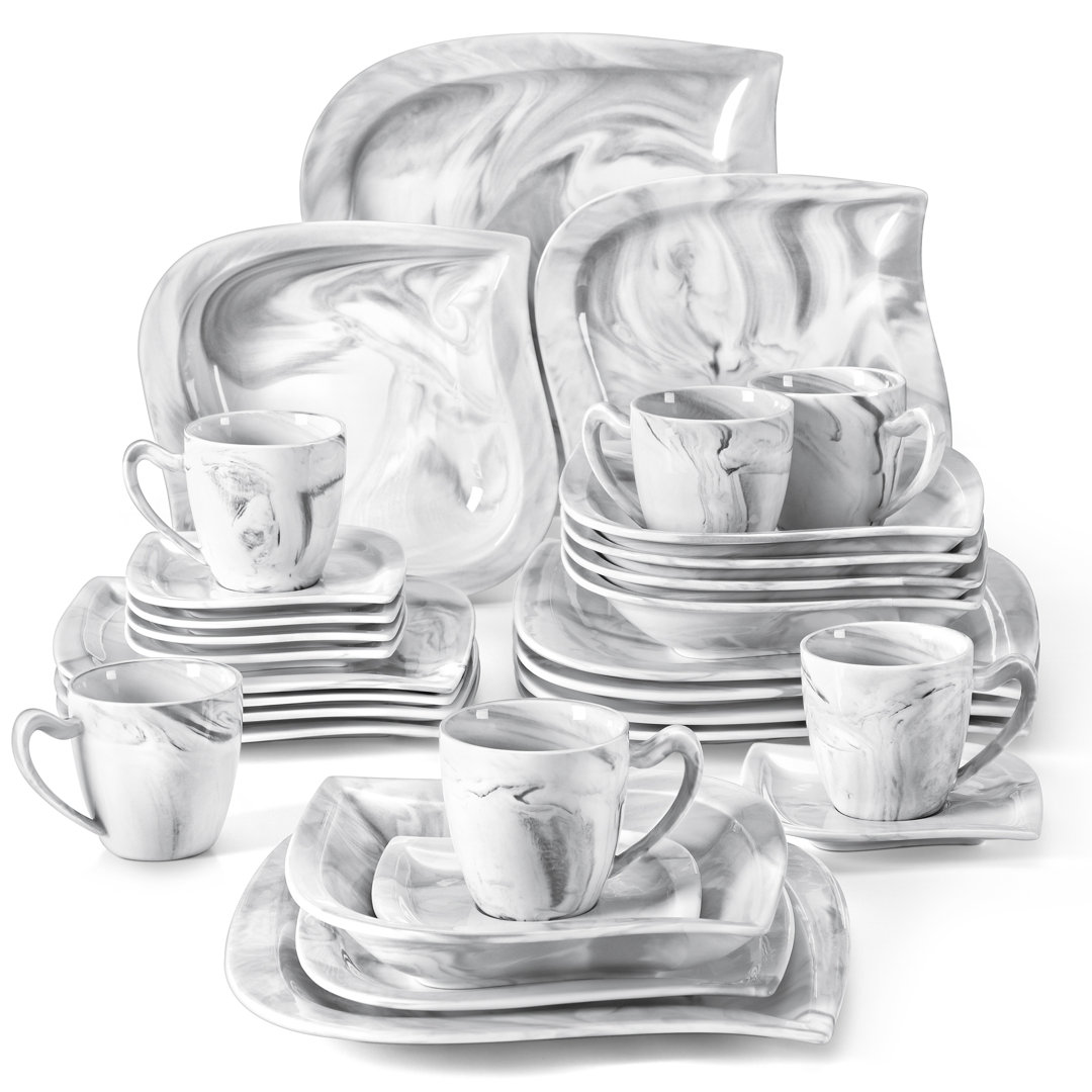Elvira 30 Piece Dinnerware Set, Service for 6 MALACASA 