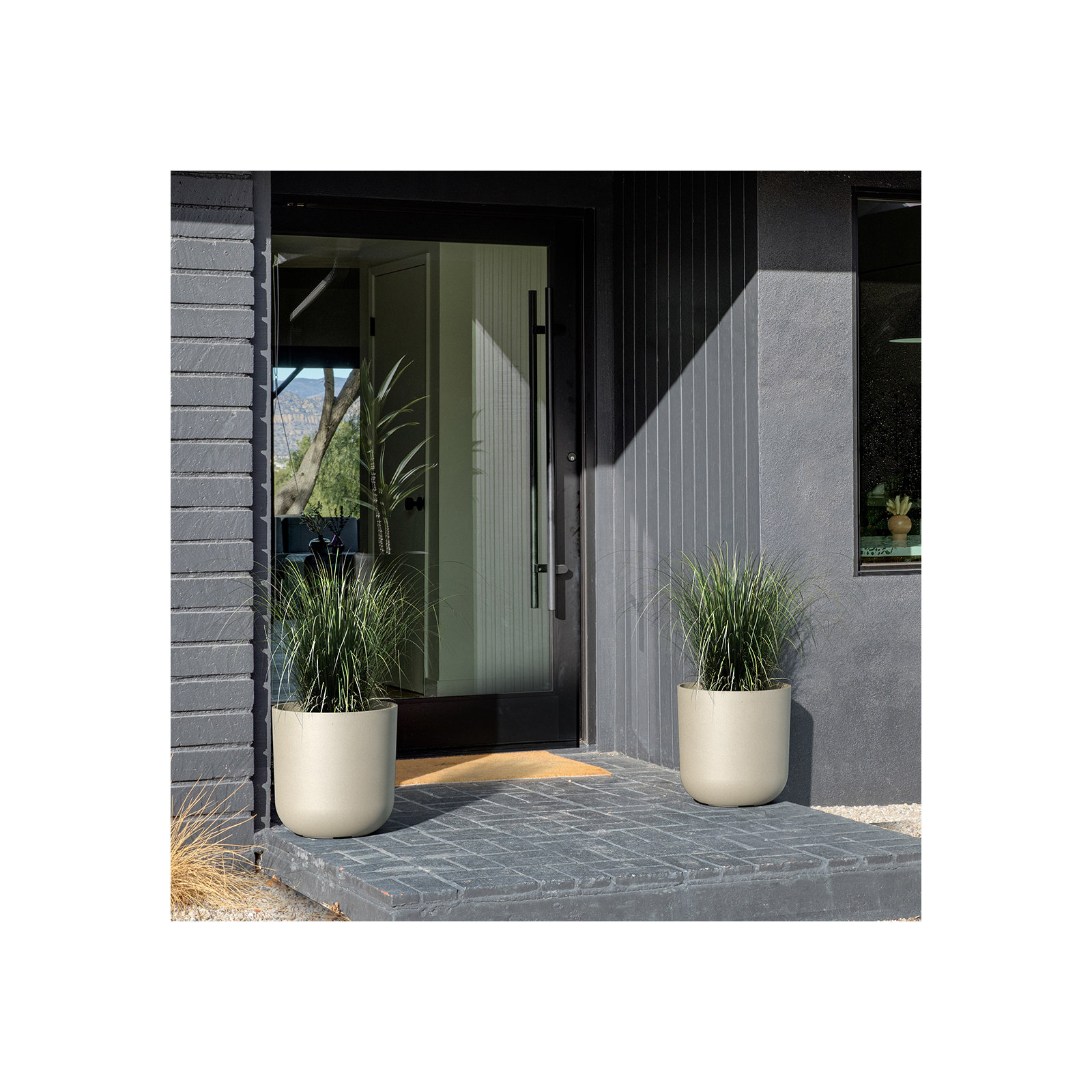 Mason Series Kona Planter, 2, 15.25" H x 15" W x 15" D, Sand