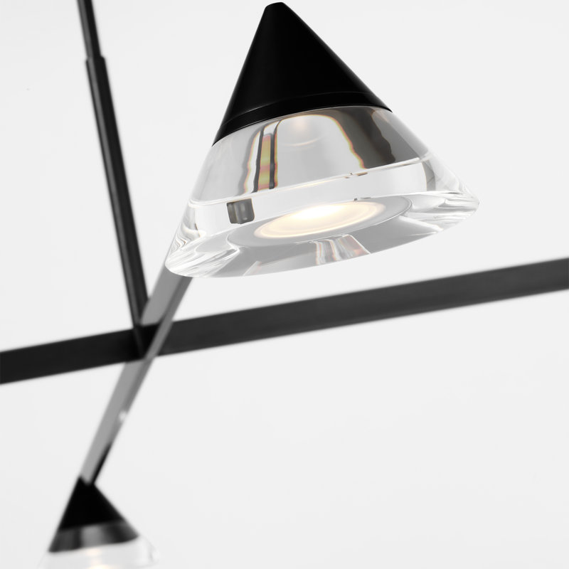 Midrand 4 - Light LED Chandelier, Bronze, 9.1" H x 52" W x 52" D