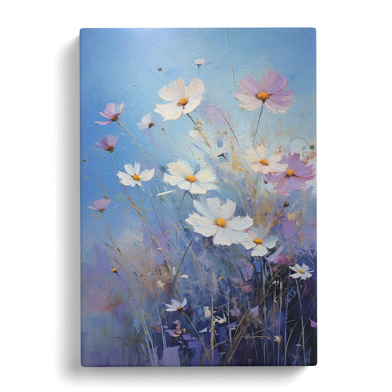 Cosmos Floral - No Frame Print, 60cm H x 40cm W x 3cm D