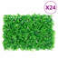 Artificial Fern Leaf Fence Set of 24 Green Polyethylene PE Outdoor Decorative Privacy Panels