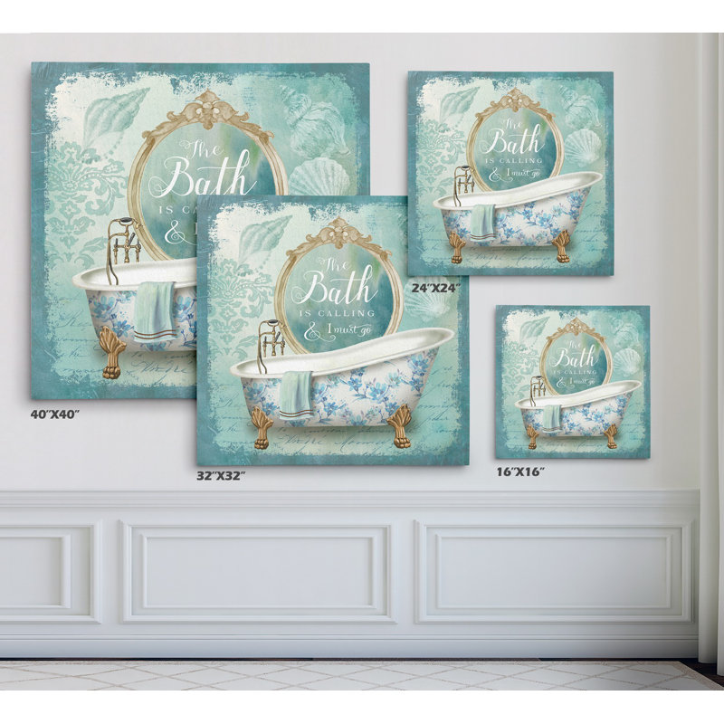 «Mirror Bath II», reproduction d'impression sur toile tendue, H 16 po x l 16 po x P 1,5 po, Toile tendue