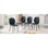 Ensemble de 4 chaises d'appoint avec capitonnage en polyuréthane et pieds en métal, noir mat, 18 x 22 x 33,6 po