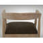 Fauteuil en teck rembourré, fauteuil en bois