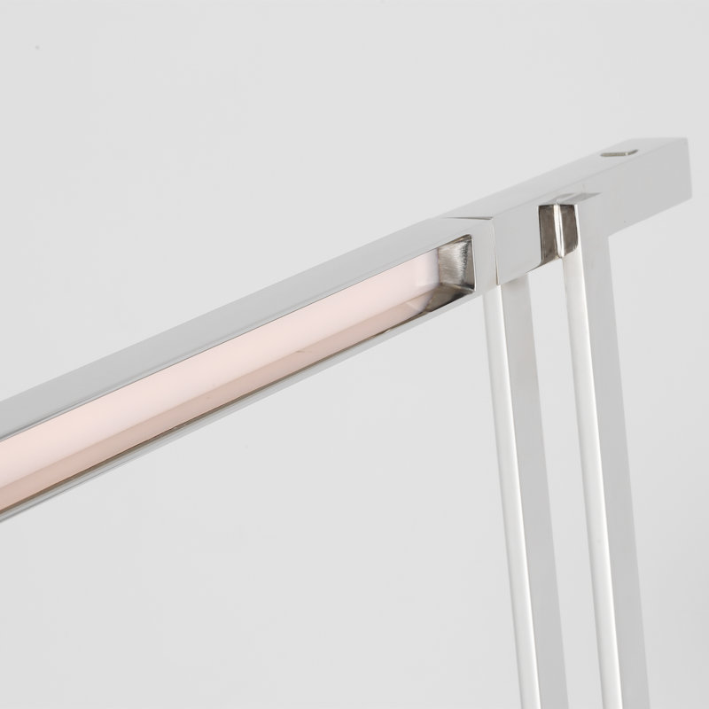 Mick De Giulio Stagger 1-light small floor lamp in polished nickel finish, Polished Nickel