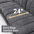 Myrhn Modular Sectional,  4-Seater Contemporary Sleeper Bed with Solid Wood Base-2014147030