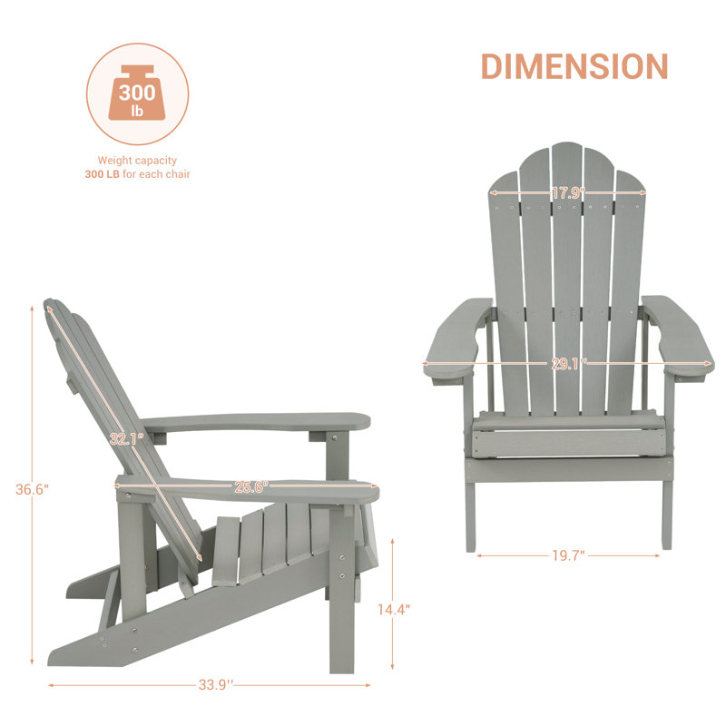 Chaise Adirondack Solvejg, Gris clair