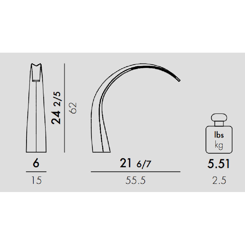 Taj LED Table Lamp, 24.41'' H X 21.85'' W X 5.91'' D, Transparent Crystal