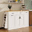 Multi-Functional Storage Sideboard Sliding Door Cabinet with 3-Tier Spice Rack-1415227352