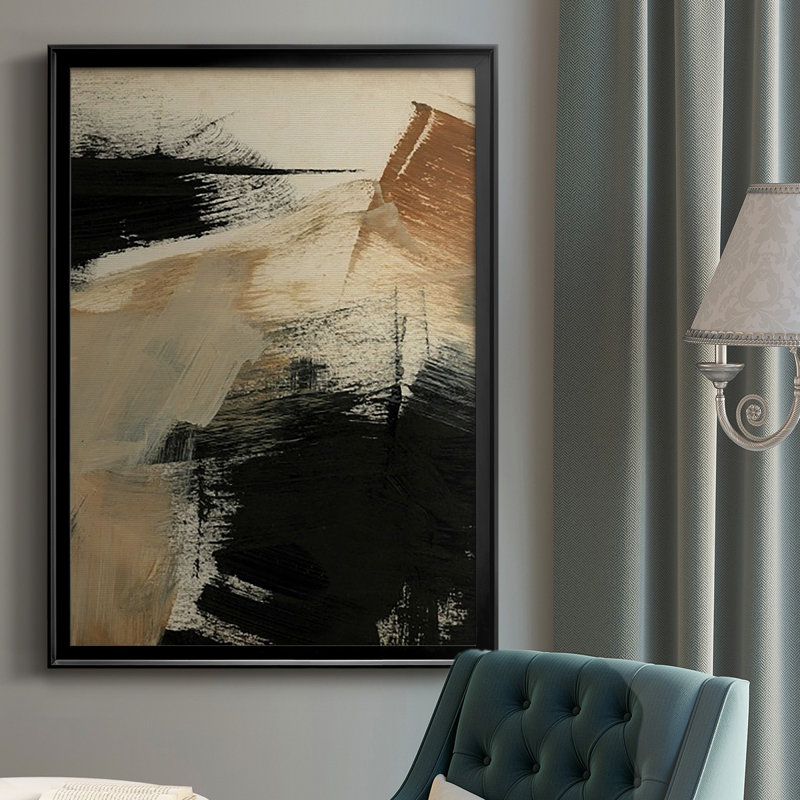 " Baked Paintstrokes III ", 42.5" H x 30.5" W, Black