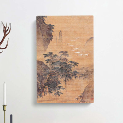 Herons In Autumn by Lu Ji - Wrapped Canvas Painting