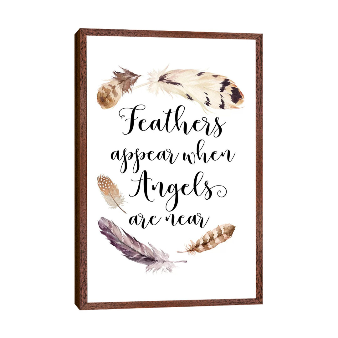 Feathers Appear When Angels Are Near - Print on Canvas