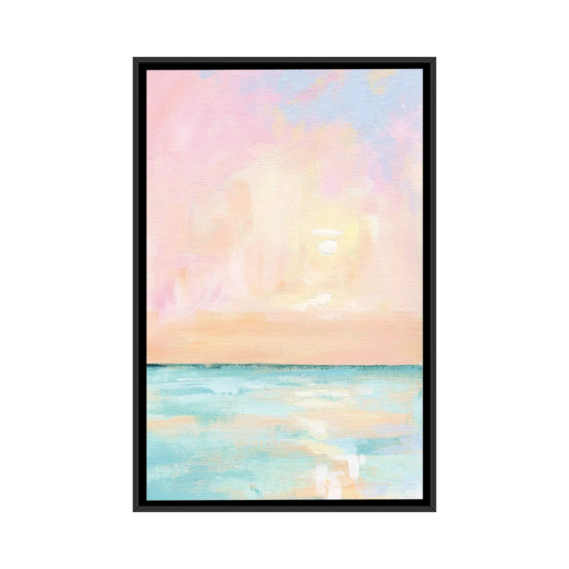 «Pastel Florida Sunset», reproduction d'art sur toile encadrée, H 48 po x l 32 po, Toile à cadre flottant sans passe-partout
