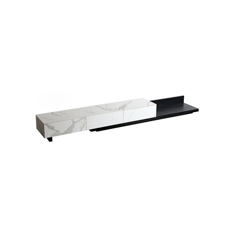Meuble télé extensible Modern, H 11,81 po x L 125,98 po x l 15,75 po