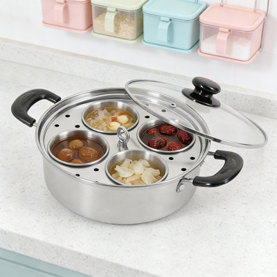 4 Cups Egg Steamer Pot Stainless Steel