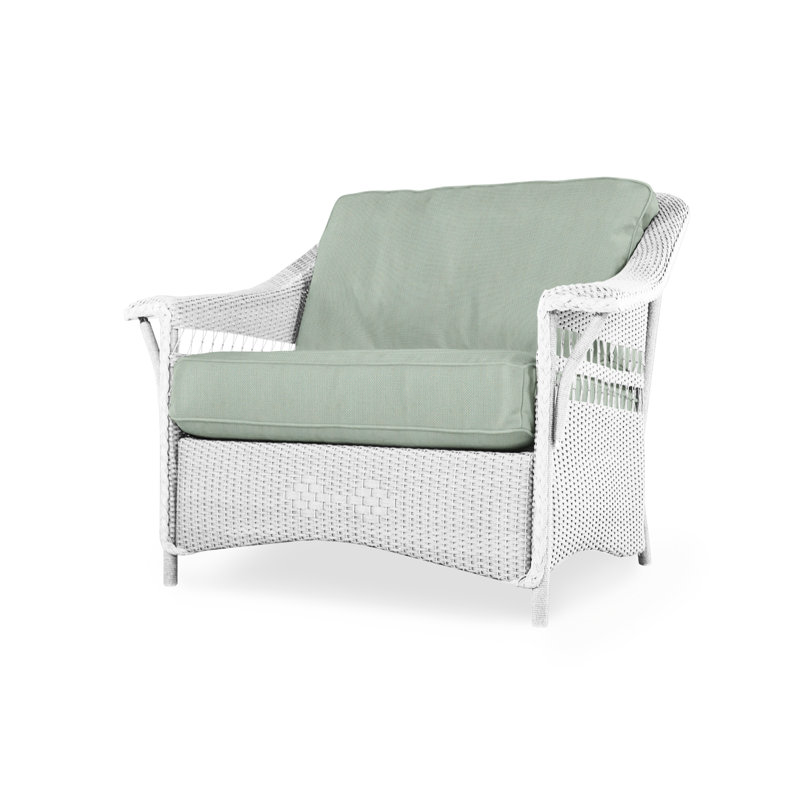Nantucket Outdoor Lounge Chair, Decorline Navy, White