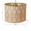 Lampe suspendue en bambou de forme organique avec motif imprimé