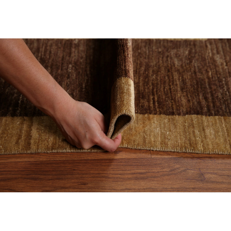 Tapis unique en laine noué à la main nouvel âge de 6 pi 10 po x 9 pi 7 po Bellevue