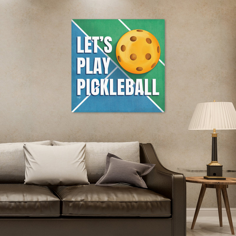 Let's Play Pickleball, H 32 po x l 32 po