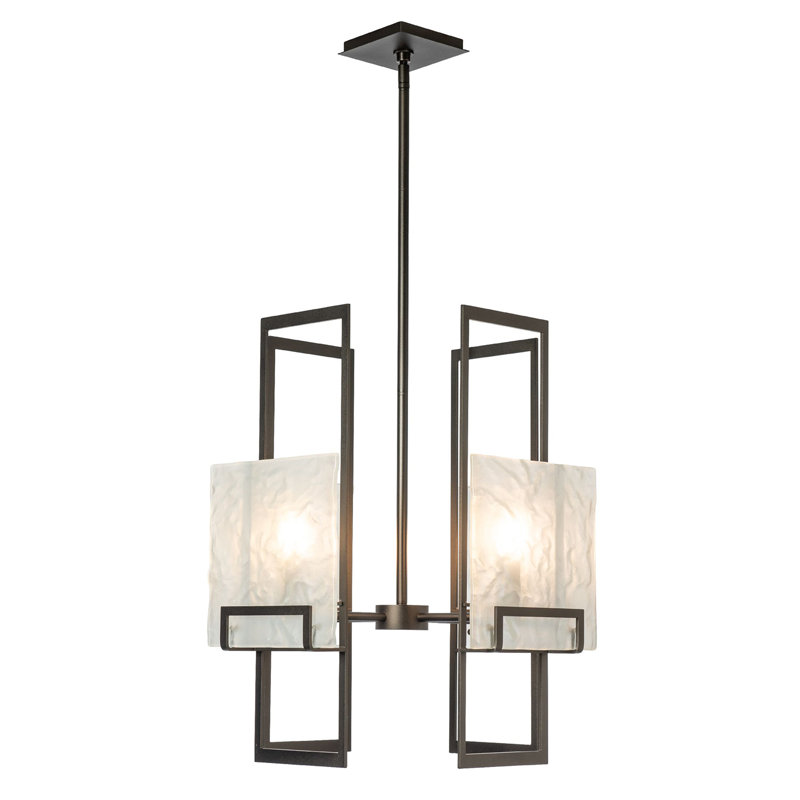 Geo Pendant - 4-Light - Sterling - Clear Glass, Oil Rubbed Bronze, Frosted Glass