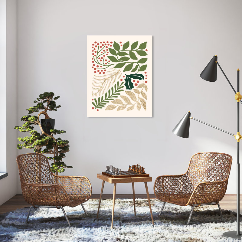Fleurs de Noël I, H 36 po x l 30 po x P 0,8 po
